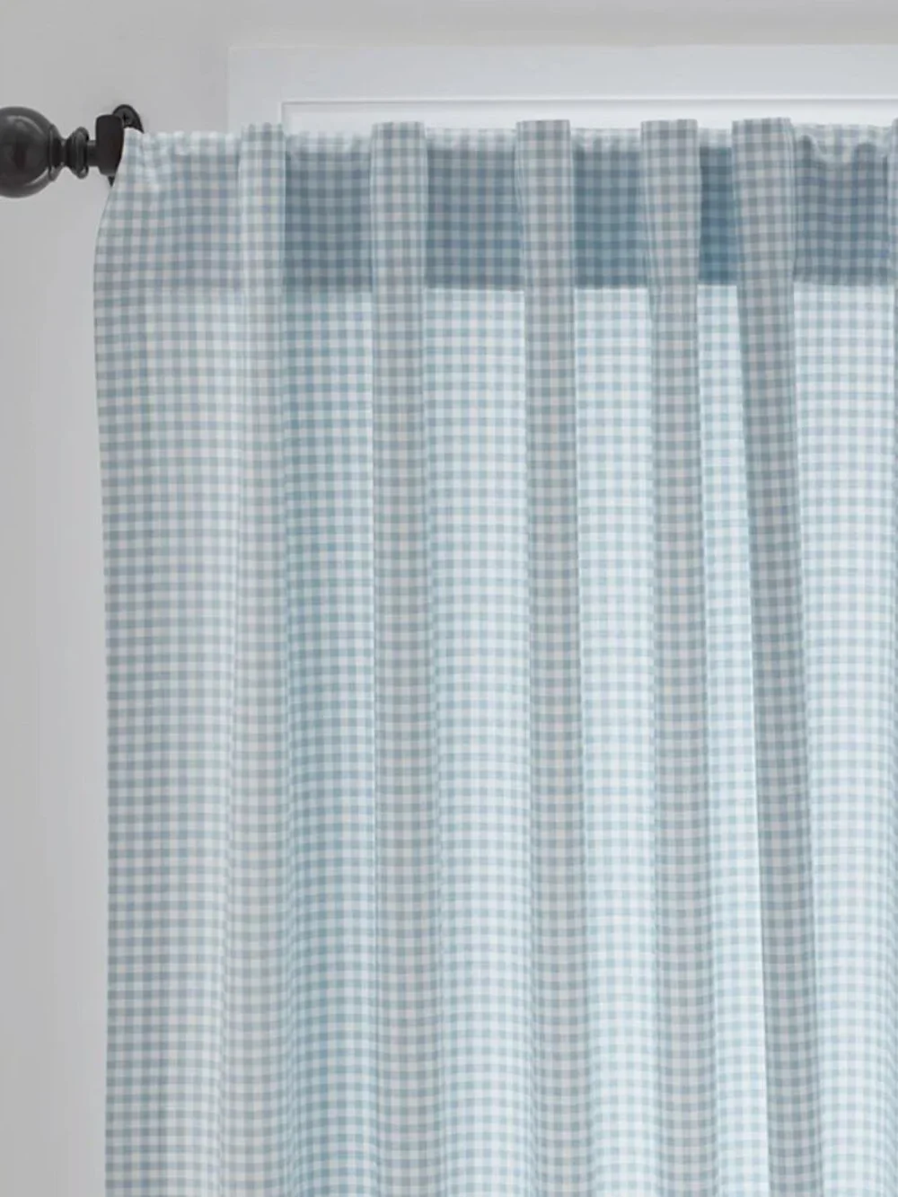 Company Kids Ditsy Gingham Classic Cool Organic Cotton Percale Window Curtain